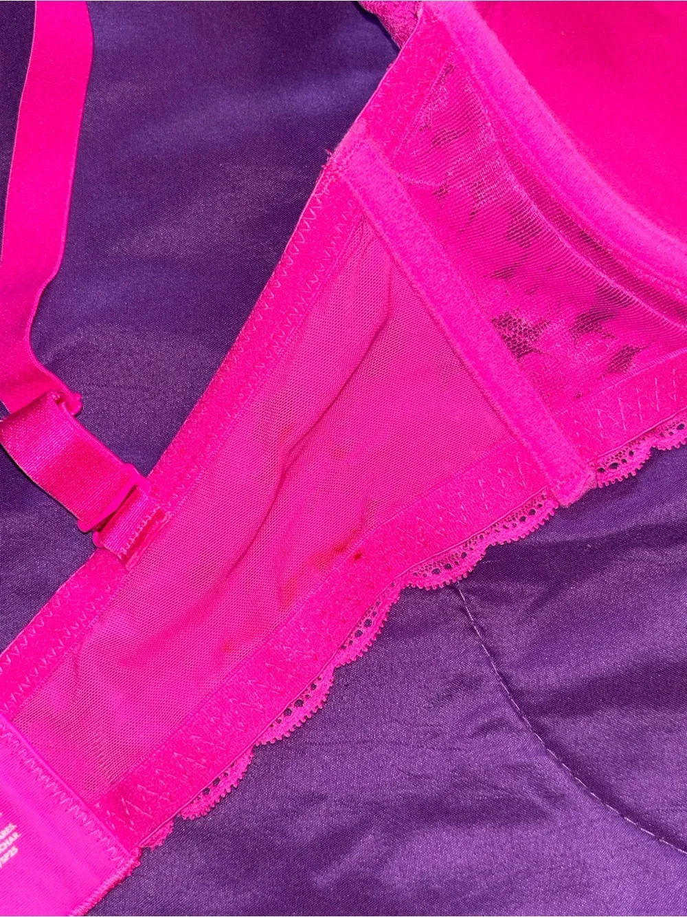 No Boundaries Bright Pink Lace Balconette Bra